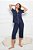 Pijama Capri com Botoes Blue Marinho 11611 - Imagem 4