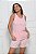 Pijama Short Doll Listras Regata Flor Rosa 11614 - Imagem 1