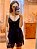 Camisola em Liganete e Renda Amanda Preto 11669 - Imagem 1