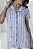 Pijama Short Doll com Botoes em Malha Premium Sara  Listrado 11733 - Imagem 2