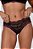 Calcinha Calecon em Renda Bicolor Thais Preto 11791 - Imagem 1