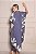 Kaftan Longo Classic  Estampado Jeans 11817 - Imagem 3
