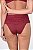 Calcinha Alta em Microfibra Rendada Classic Frente Dupla Vinho 11173 - Imagem 3