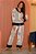 Conjunto Blusa com Botoes Estampado Ayla Branco 11878 - Imagem 1