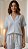 Pijama Capri 100% Algodão com Blusa de Botoes Eva Azul 11823 - Imagem 3