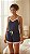 Pijama Short Doll em Viscolycra com Alcinhas Jade Marinho 11828 - Imagem 1