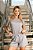 Pijama Short Doll Feminino Manga Curta Viscolycra Basic Cinza 11933 - Imagem 1