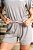 Pijama Short Doll Feminino Manga Curta Viscolycra Basic Cinza 11933 - Imagem 3