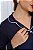 Pijama Feminino Longo Americano Basic em Viscolycra Marinho 11941 - Imagem 4