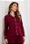 Pijama Feminino Longo Americano Basic em Viscolycra Vinho 11941 - Imagem 1