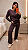 Conjunto Longo em Moletinho Basic Marrom 11914 - Imagem 1