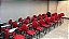 Lote de 60 Cadeiras Universitárias SEMINOVAS, Corino Vermelho - Imagem 2