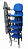 Cadeiras Universitárias SEMINOVAS Cor azul (CORINO) Base 7/8" - Imagem 2