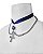 CHOKER CETIM AZUL E CRUZ AÇO INOX - AC064 - Imagem 4