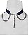 CHOKER CETIM AZUL E CRUZ AÇO INOX - AC064 - Imagem 5