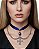 CHOKER CETIM AZUL E CRUZ AÇO INOX - AC064 - Imagem 1