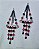 BRINCO LUSTRE BOLINHAS PRETAS E VERMELHAS - AC075 - Imagem 1