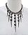 COLAR GLAM SPIKE - CHATONS REDONDOS E SPIKES GRAFITE - AC274 - Imagem 3