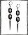 BRINCO GLAM SPIKE II - DOIS CHATONS E SPIKES GRAFITE - AC276 - Imagem 1