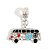 Berloque Charm Pingente Kombi Hippie Ródio - Imagem 5