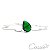 Colar Gota Grande Ródio Zircônia Verde Esmeralda - Imagem 6