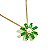 Colar Flor Pérola Zircônias Verde - Imagem 5