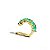 Brinco Piercing Fake Zircônias Verde - Imagem 3
