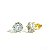 Brinco Ponto de Luz Dourado Zircônia 10mm - Imagem 3