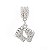 Berloque Charm Pingente Pezinhos Ródio Strass - Imagem 1