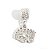 Berloque Charm Pingente Pezinhos Ródio Strass - Imagem 3