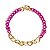 Pulseira Infantil Corações Pink - Imagem 1