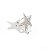 Brinco Piercing Fake Estrelas Ródio Zircônias - Imagem 7