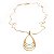 Colar Gota Vazada Elegante Banhado a Ouro 18k - Imagem 4