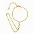 Pulseira de Mão Hand Chain Cristais Banhada a Ouro 18k - Imagem 1