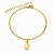 Pulseira Medalhinha Santa Teresinha do Menino Jesus Banhada a Ouro 18k - Imagem 1
