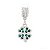 Berloque Charm Pingente Trevo Zircônias Verdes - Imagem 5