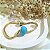 Berloque Charm Separador Azul Turquesa Dourado - Imagem 8