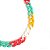 Colar Elos Resina Colorida Fecho Banhado - Imagem 4