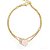 Pulseira Coração Zircônia Leitosa Rosa - Imagem 1