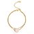 Pulseira Coração Zircônia Leitosa Rosa - Imagem 3