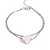 Pulseira Coração Zircônia Leitosa Rosa Ródio - Imagem 4