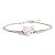 Pulseira Coração Zircônia Leitosa Rosa Ródio - Imagem 7