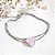 Pulseira Coração Zircônia Leitosa Rosa Ródio - Imagem 12