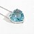 Colar Coração Ródio Zircônia Azul - Imagem 5
