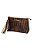 Clutch de couro natural marrom Croco - Imagem 2