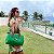 Bolsa de praia Verde em tela Basset - Imagem 3