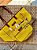 Kit Bolsa de praia em tela amarela Quadrada e Necessaire amarela - Imagem 1