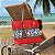 Bolsa de Praia vermelha de Tela Barca  estampa Verão colorido - Imagem 1
