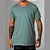 Camiseta Red Feather Botonê Long Masculina Verde e Azul - Imagem 1