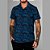 Camisa Casual Red Feather Folhagem Deep Blue - Imagem 1